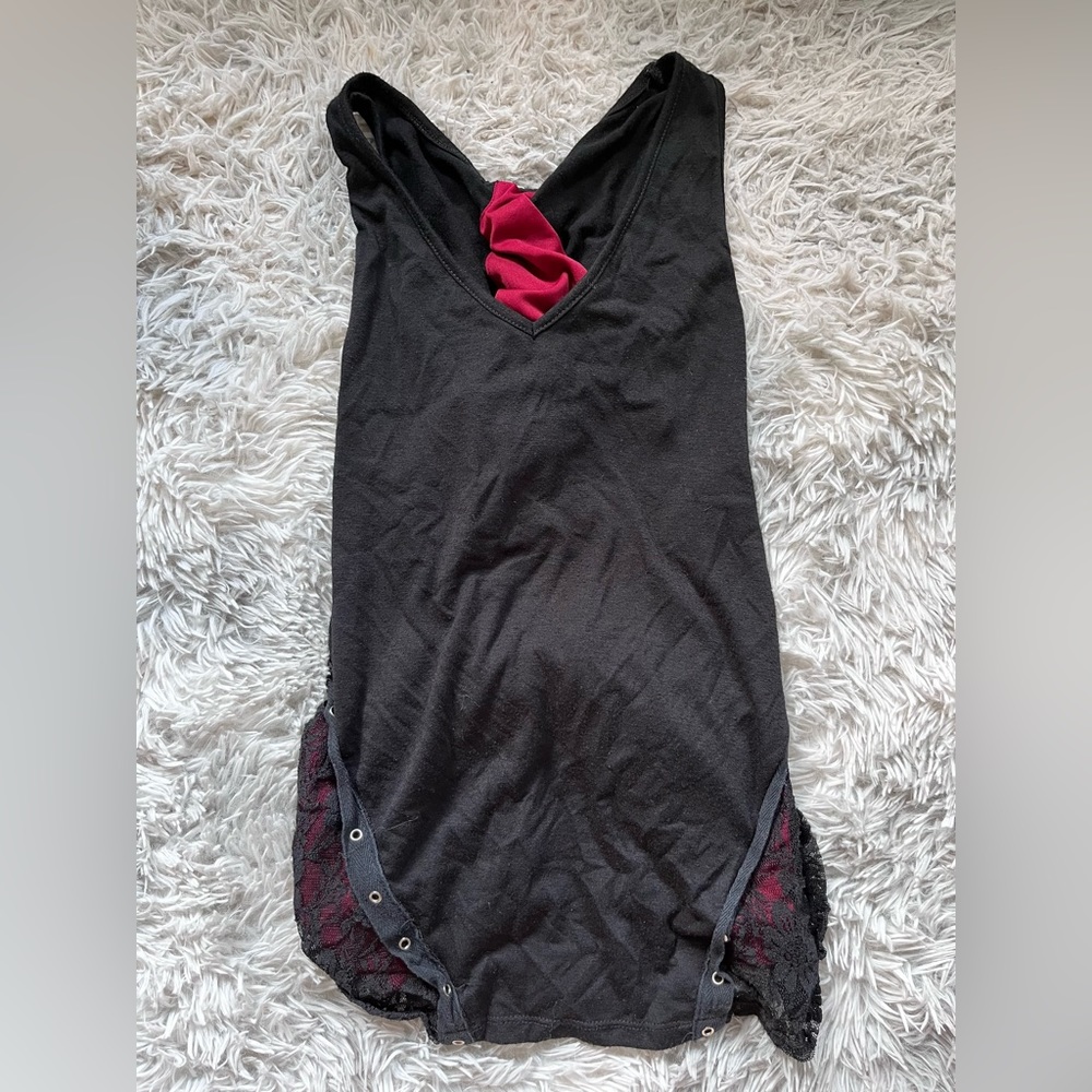 Black and red blouse